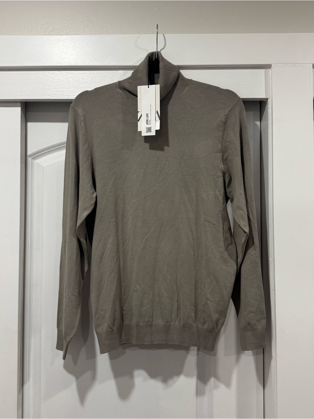 Men's Long-Sleeve Turtleneck Sweater - Taupe